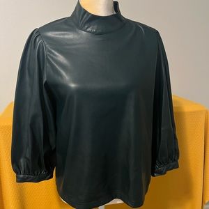 Dark green leather top